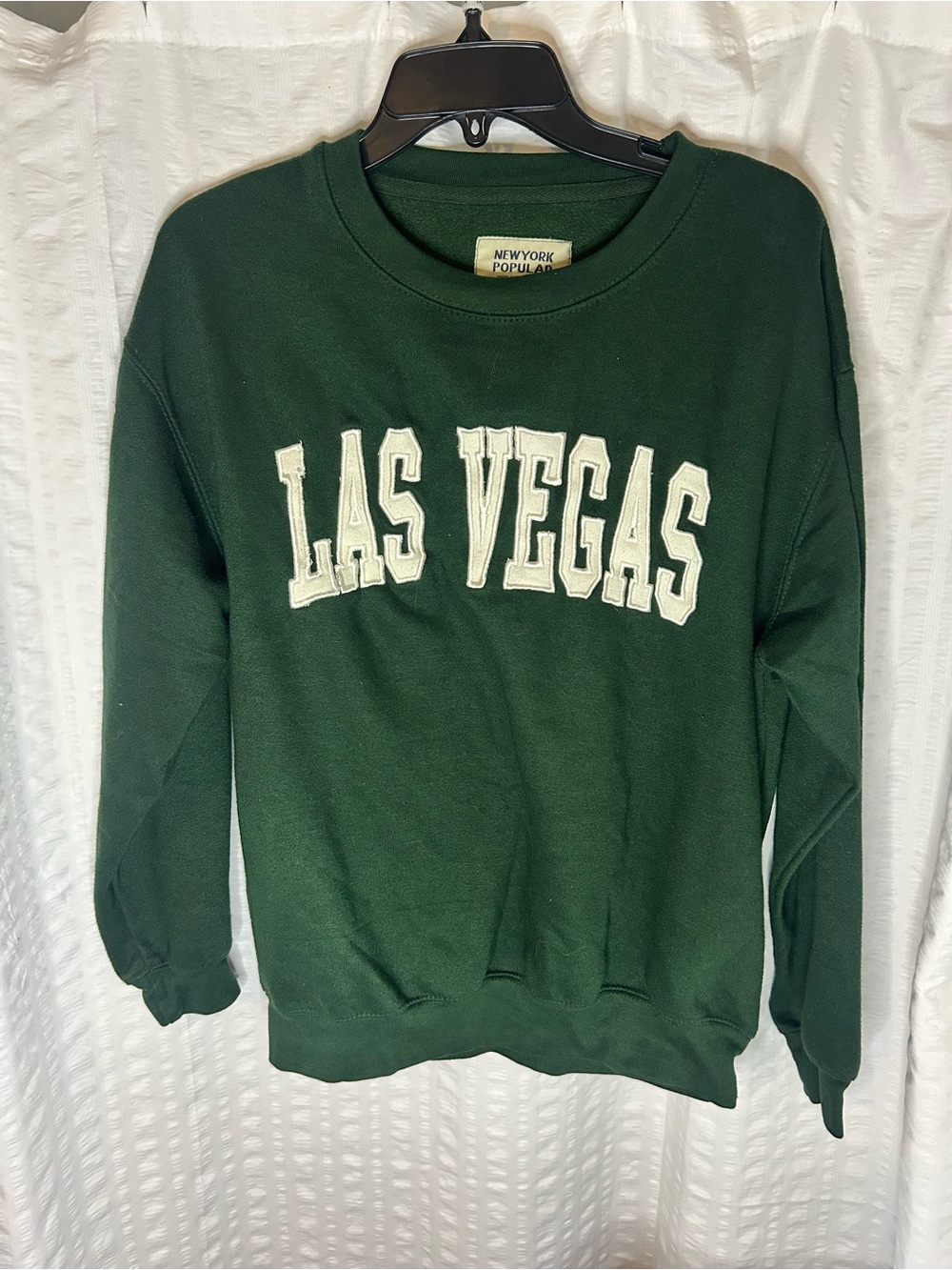 NewYork Popular Forest Green 'Las Vegas' Crewneck Sweatshirt
